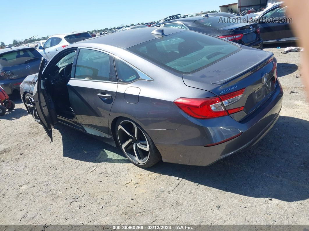 2018 Honda Accord Sport Gray vin: 1HGCV1F36JA044815