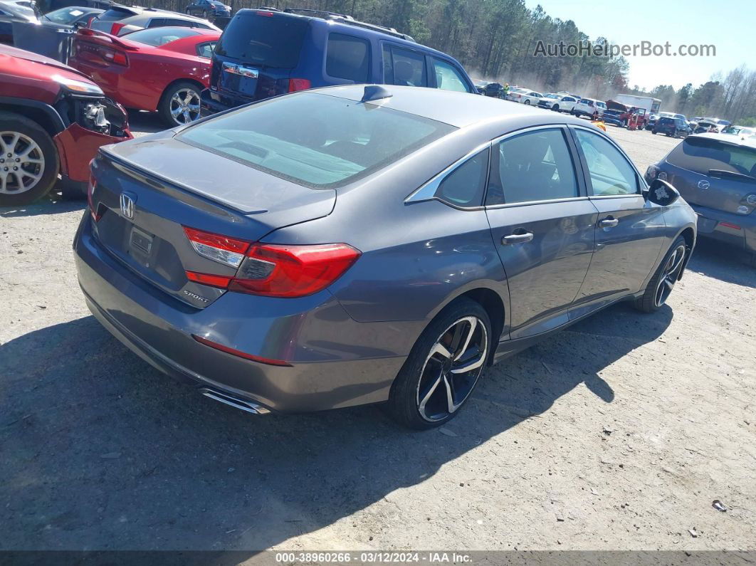 2018 Honda Accord Sport Gray vin: 1HGCV1F36JA044815