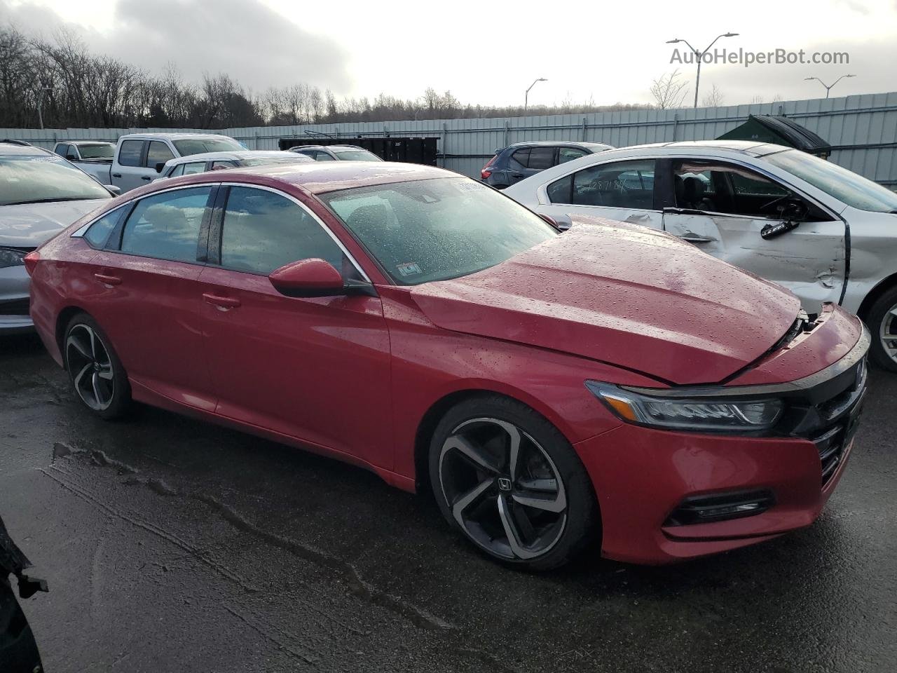 2018 Honda Accord Sport Red vin: 1HGCV1F36JA065535