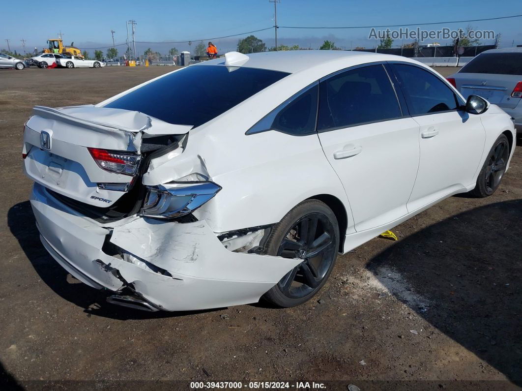 2018 Honda Accord Sport White vin: 1HGCV1F36JA069925