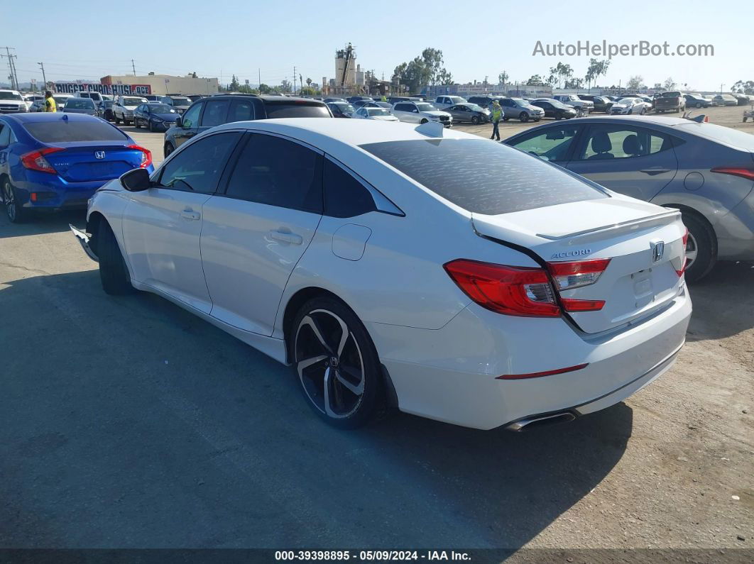 2018 Honda Accord Sport White vin: 1HGCV1F36JA097238