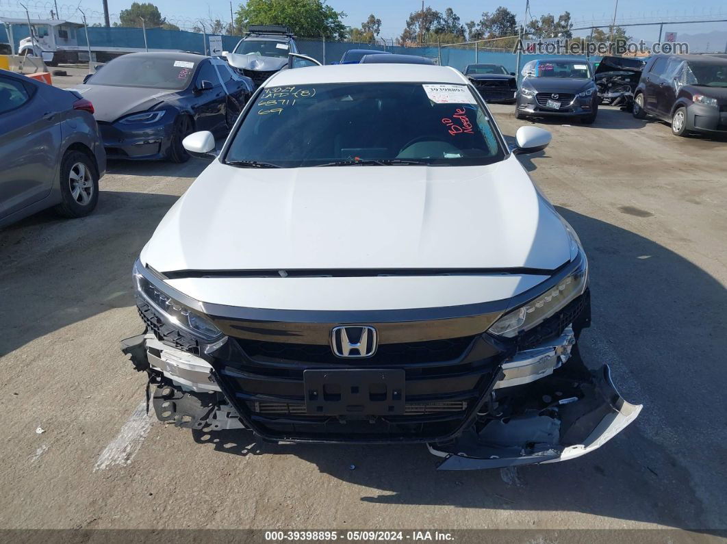 2018 Honda Accord Sport White vin: 1HGCV1F36JA097238