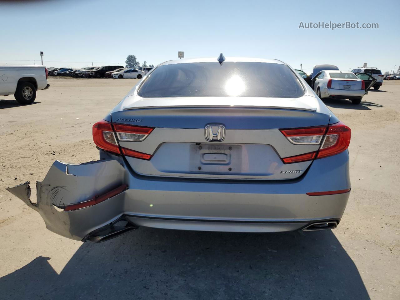 2018 Honda Accord Sport Silver vin: 1HGCV1F36JA125877