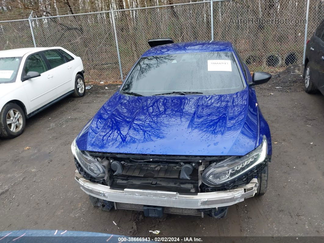 2018 Honda Accord Sport Blue vin: 1HGCV1F36JA137611