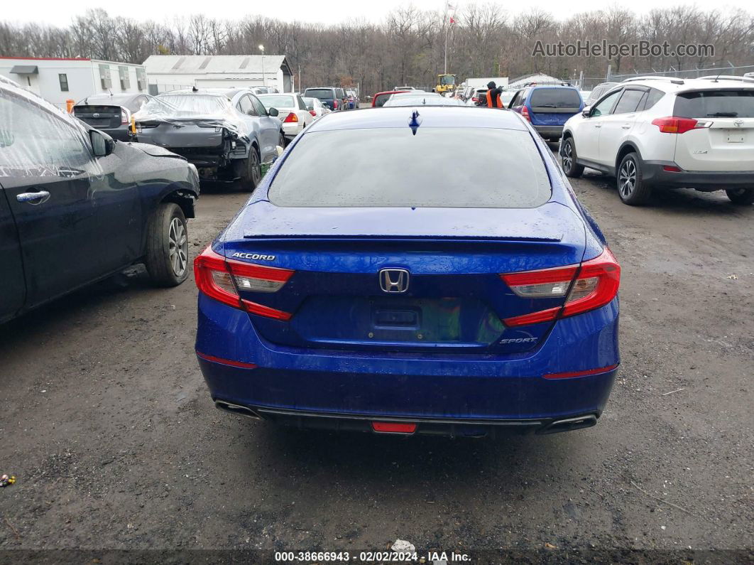 2018 Honda Accord Sport Blue vin: 1HGCV1F36JA137611