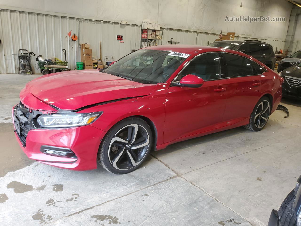 2018 Honda Accord Sport Красный vin: 1HGCV1F36JA174318