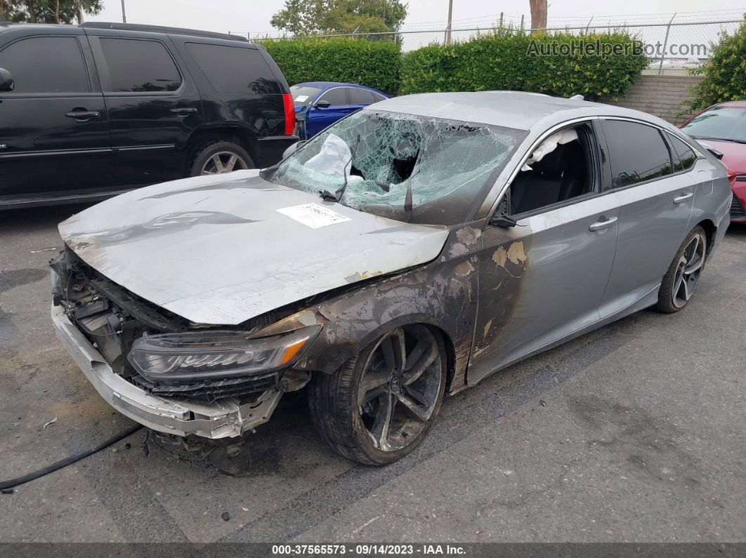 2018 Honda Accord Sport Silver vin: 1HGCV1F36JA227261