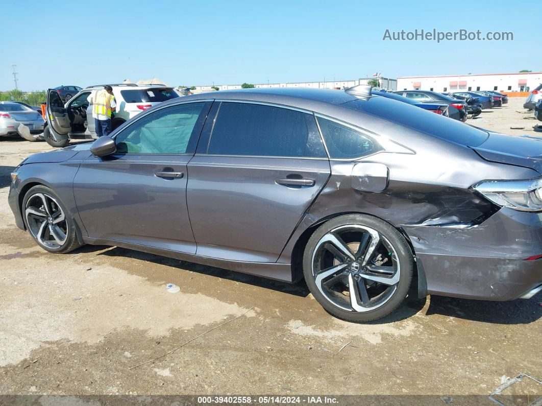 2018 Honda Accord Sport Gray vin: 1HGCV1F36JA234856