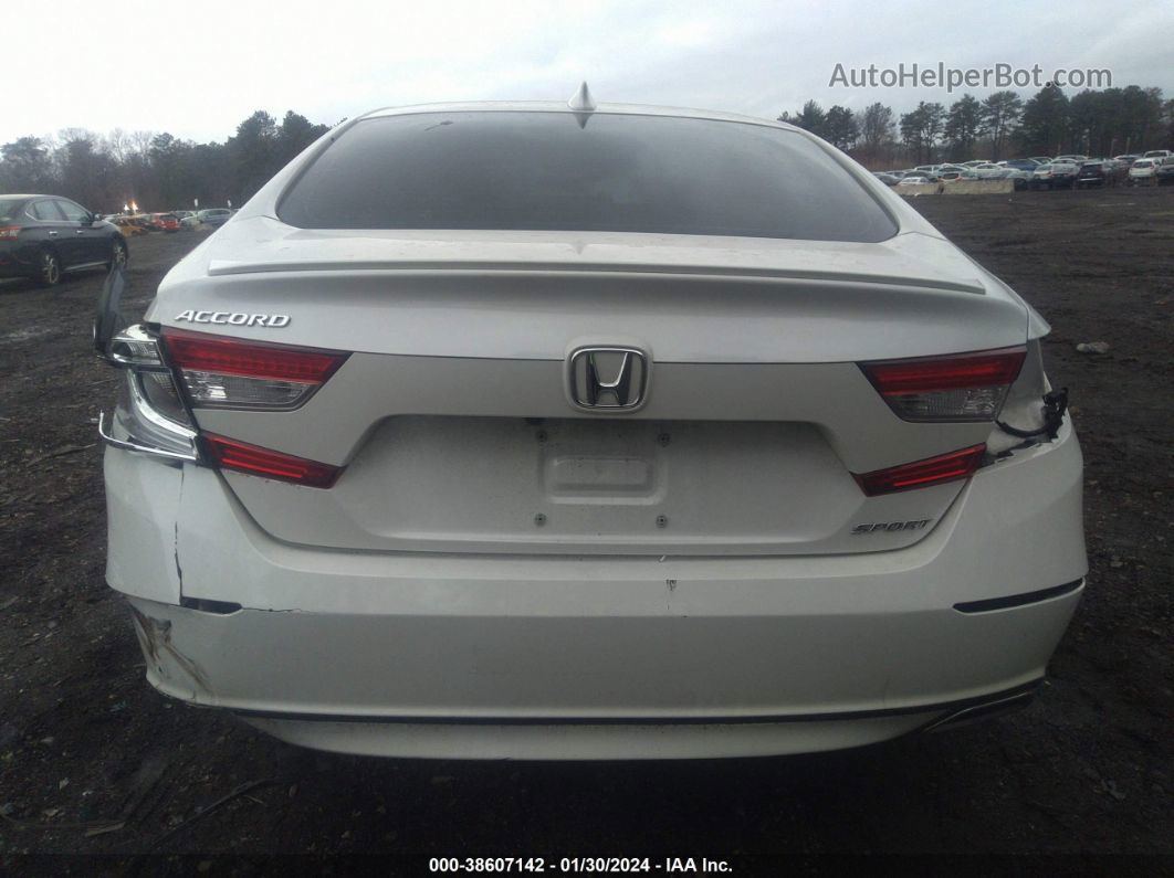 2018 Honda Accord Sport White vin: 1HGCV1F36JA248336