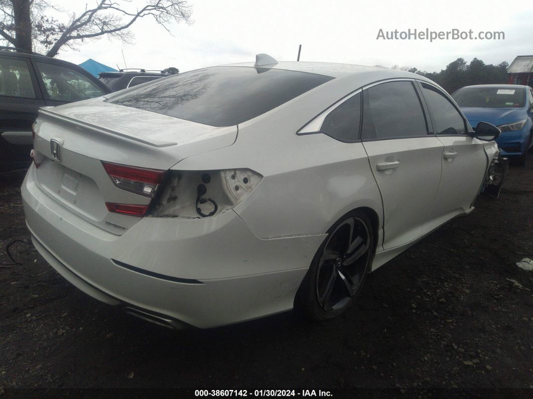 2018 Honda Accord Sport White vin: 1HGCV1F36JA248336