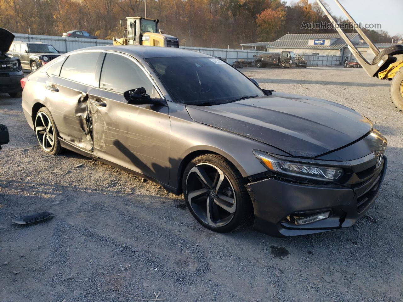 2018 Honda Accord Sport Gray vin: 1HGCV1F36JA252869