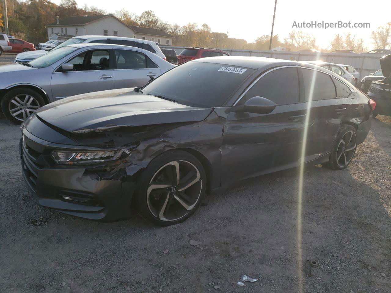 2018 Honda Accord Sport Gray vin: 1HGCV1F36JA252869