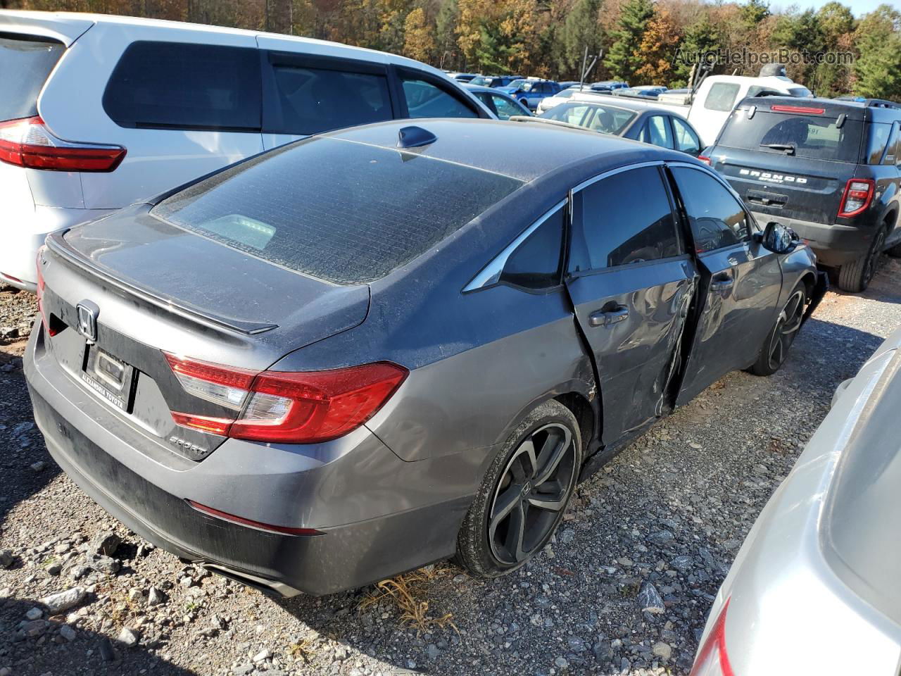 2018 Honda Accord Sport Gray vin: 1HGCV1F36JA252869