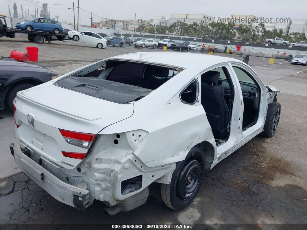 2018 Honda Accord Sport White vin: 1HGCV1F36JA257585