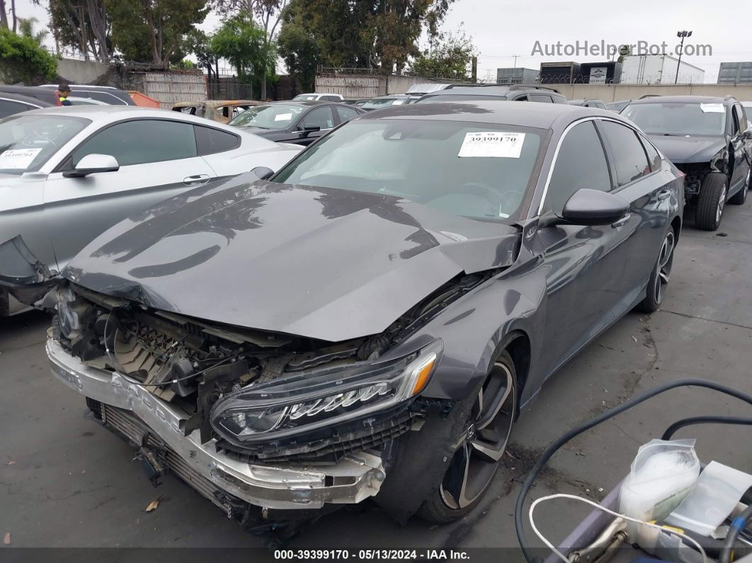 2018 Honda Accord Sport Серый vin: 1HGCV1F36JA259398