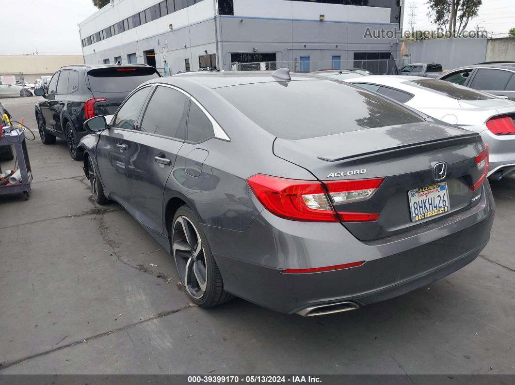 2018 Honda Accord Sport Gray vin: 1HGCV1F36JA259398