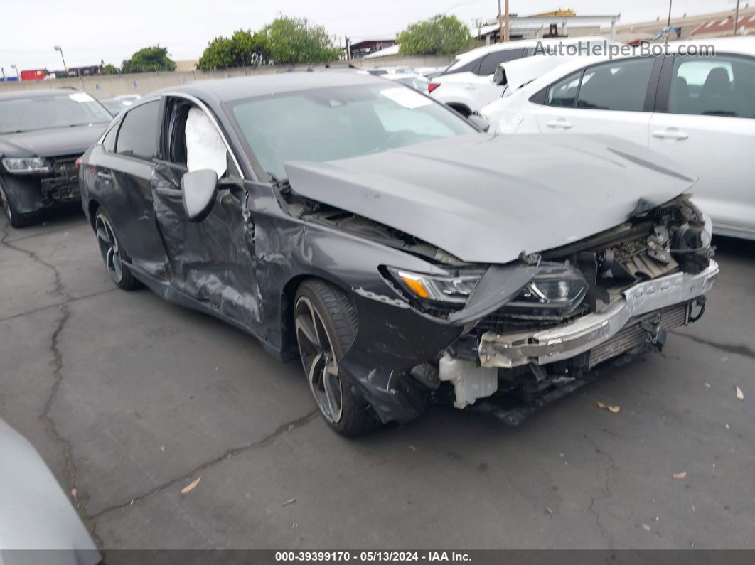 2018 Honda Accord Sport Gray vin: 1HGCV1F36JA259398