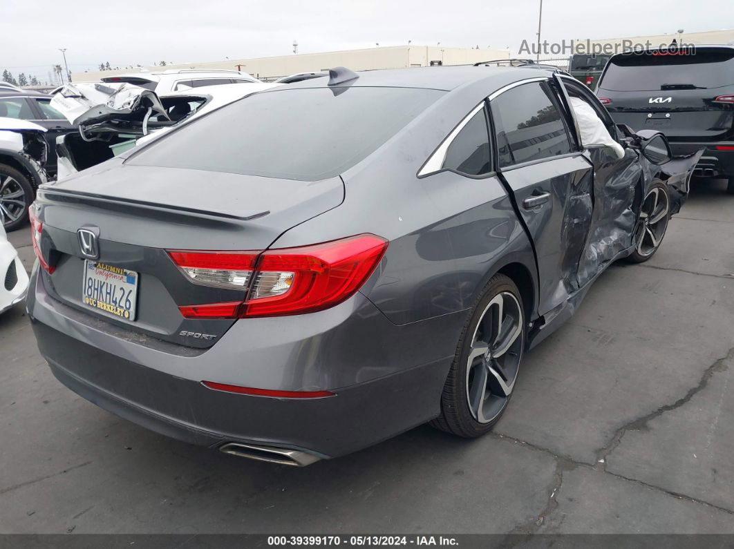 2018 Honda Accord Sport Gray vin: 1HGCV1F36JA259398