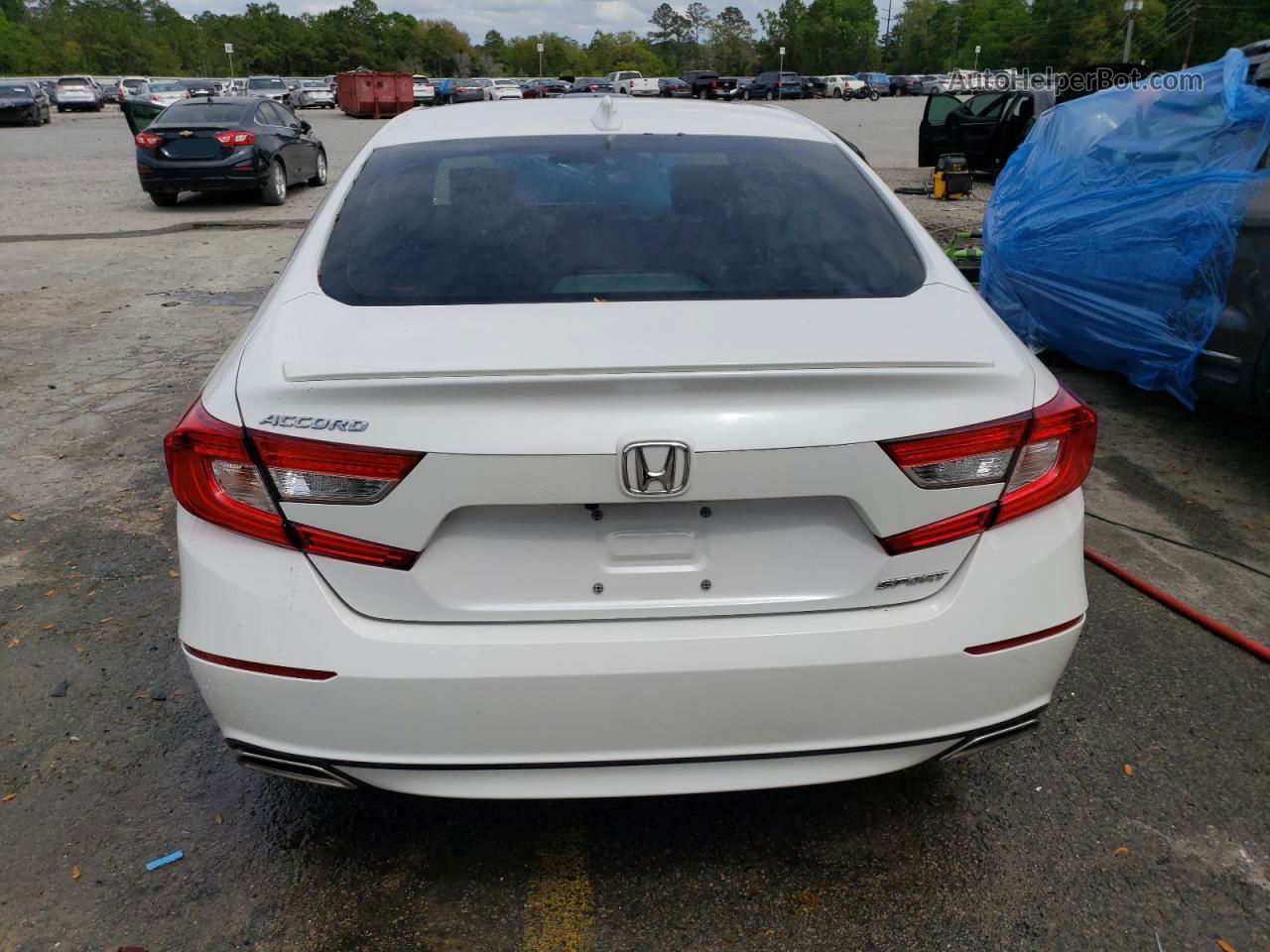 2019 Honda Accord Sport White vin: 1HGCV1F36KA019141