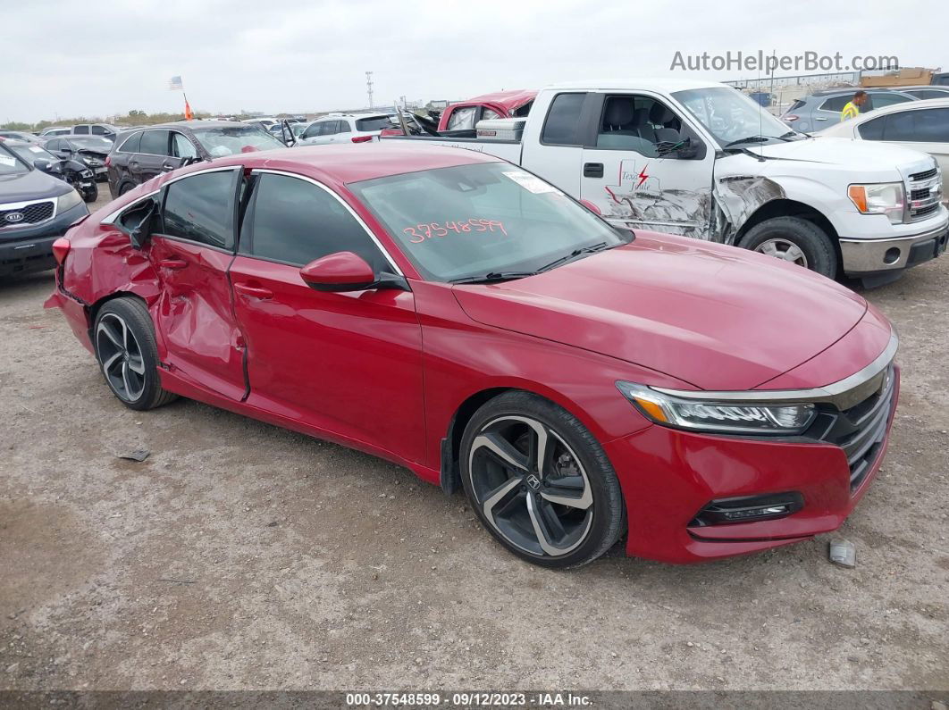 2019 Honda Accord Sport Красный vin: 1HGCV1F36KA063155