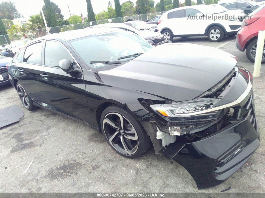 2019 Honda Accord Sedan Sport 1.5t Black vin: 1HGCV1F36KA090727