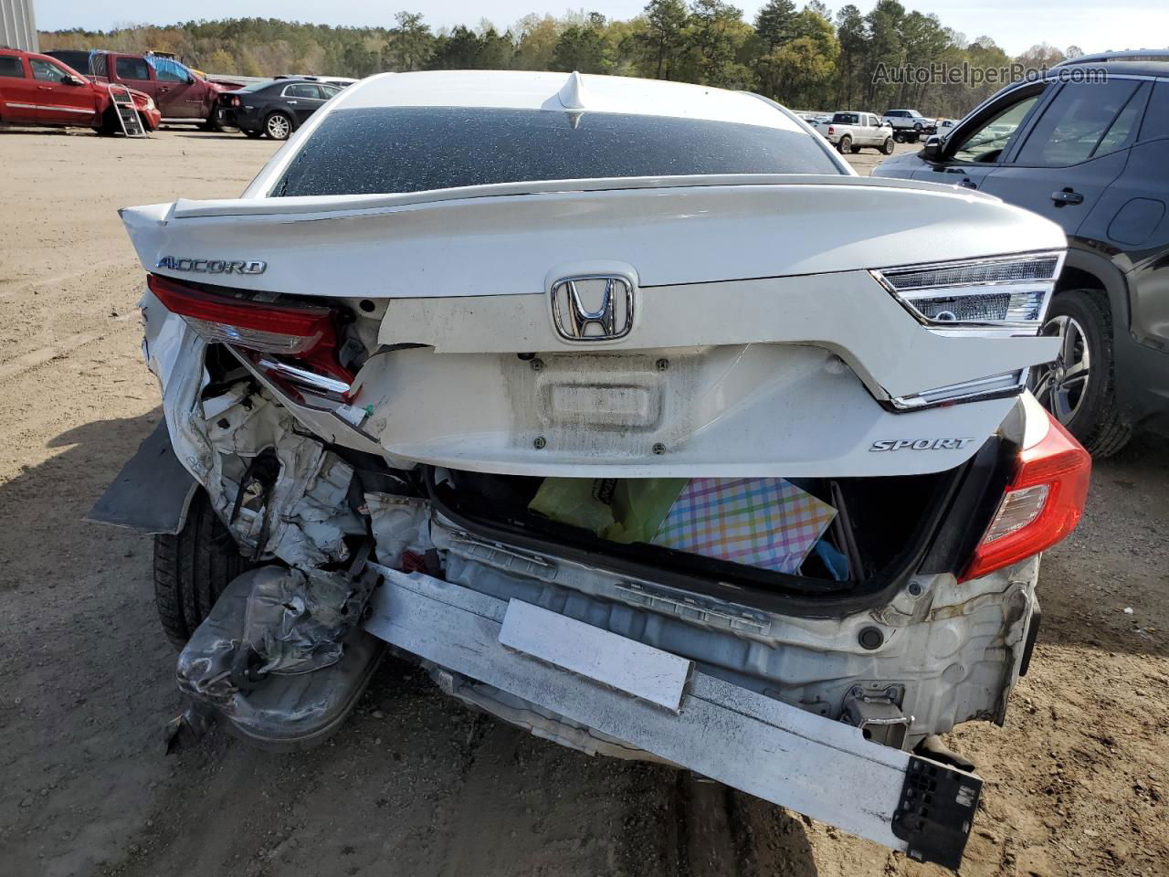 2019 Honda Accord Sport White vin: 1HGCV1F36KA095118