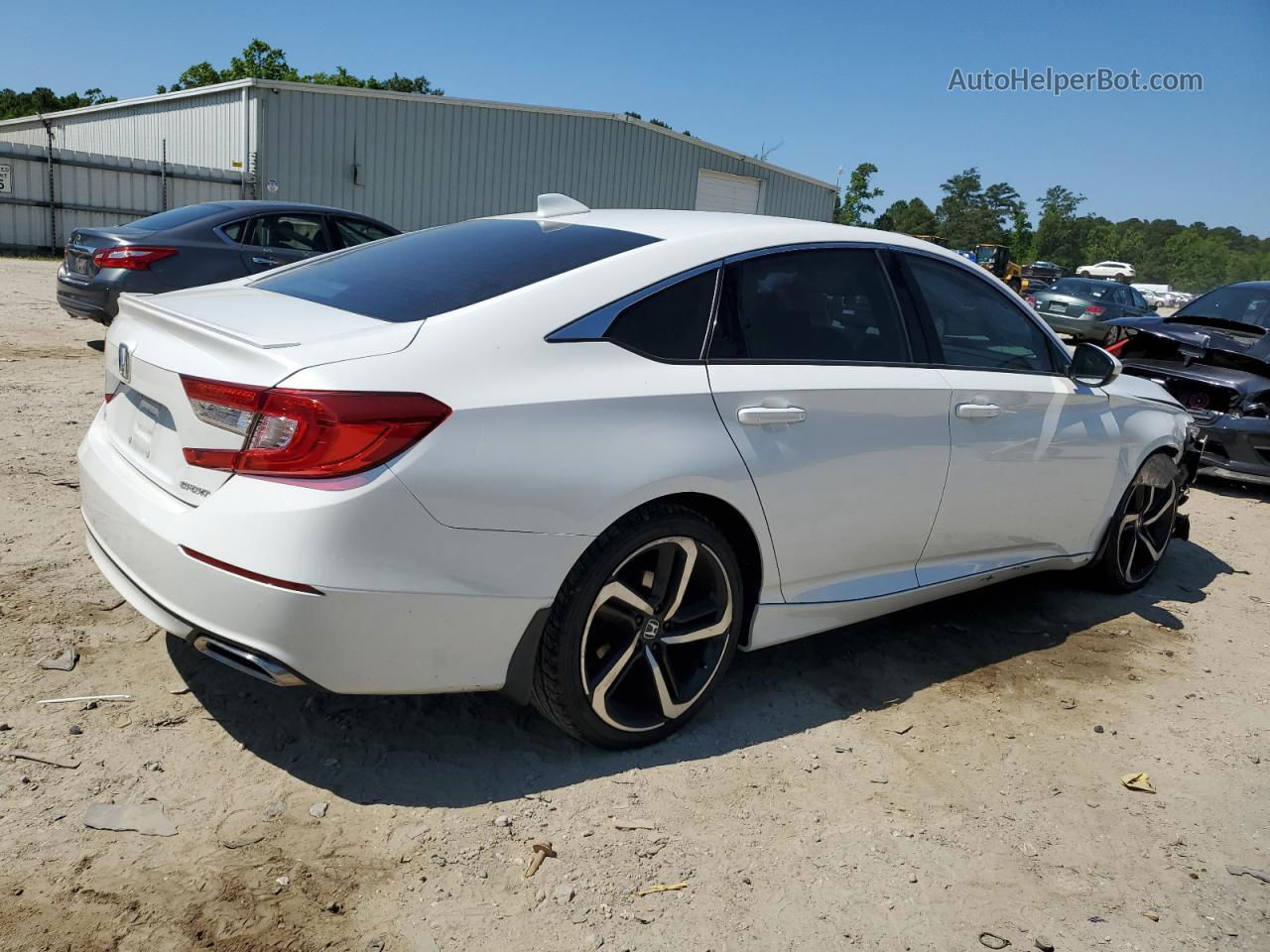 2019 Honda Accord Sport White vin: 1HGCV1F36KA101564