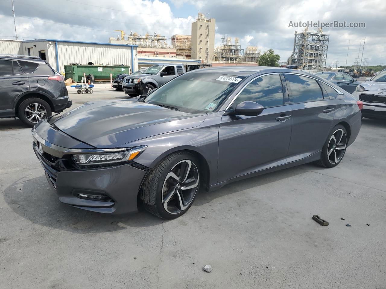 2019 Honda Accord Sport Gray vin: 1HGCV1F36KA120602