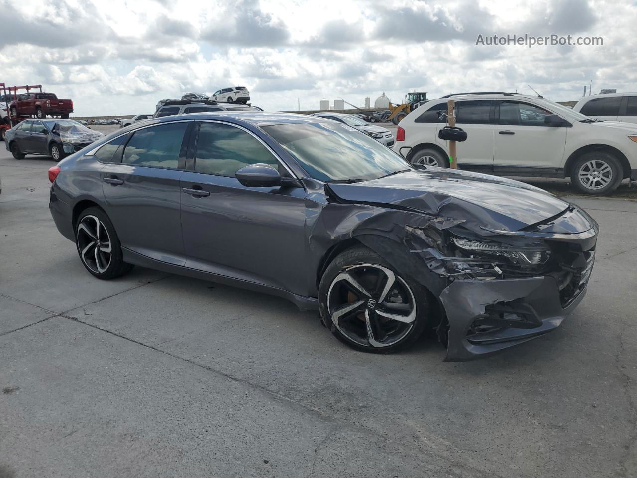 2019 Honda Accord Sport Gray vin: 1HGCV1F36KA120602