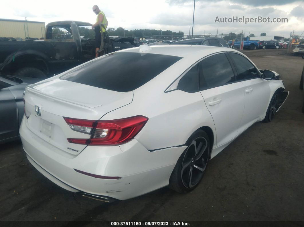 2019 Honda Accord Sedan Sport 1.5t White vin: 1HGCV1F36KA128134