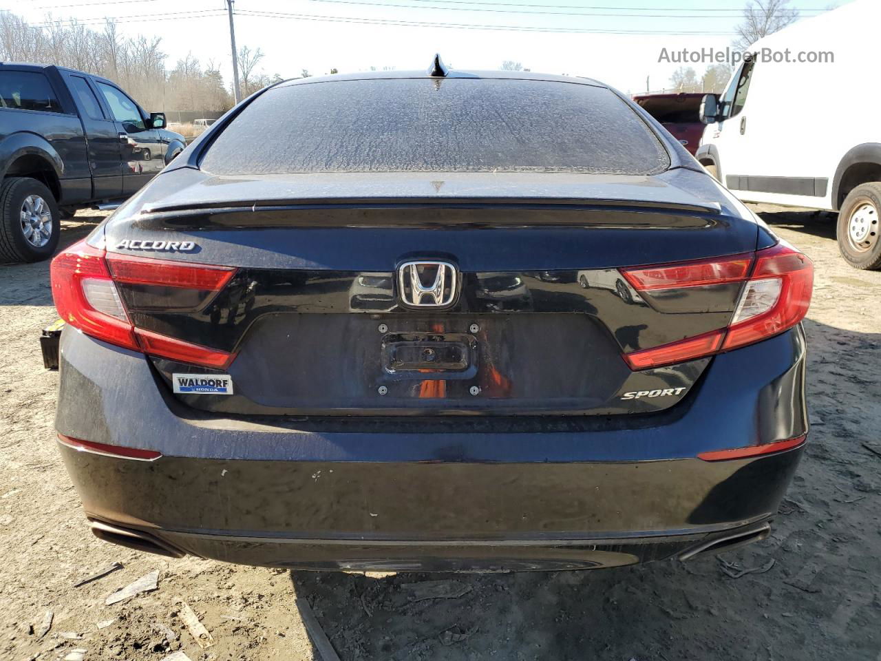 2019 Honda Accord Sport Черный vin: 1HGCV1F36KA131597