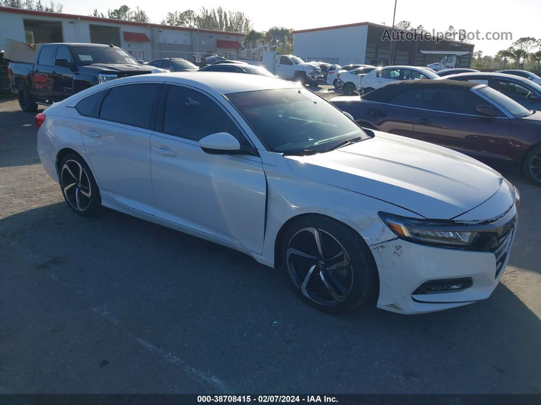 2019 Honda Accord Sport White vin: 1HGCV1F36KA161960