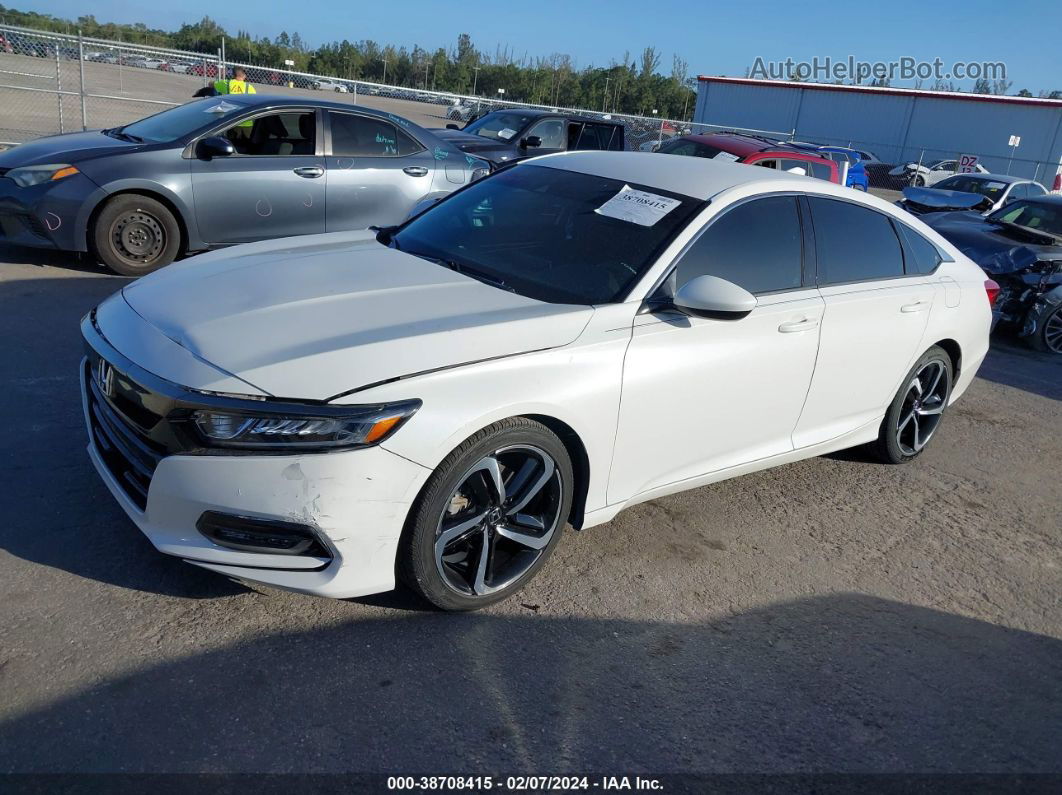 2019 Honda Accord Sport White vin: 1HGCV1F36KA161960