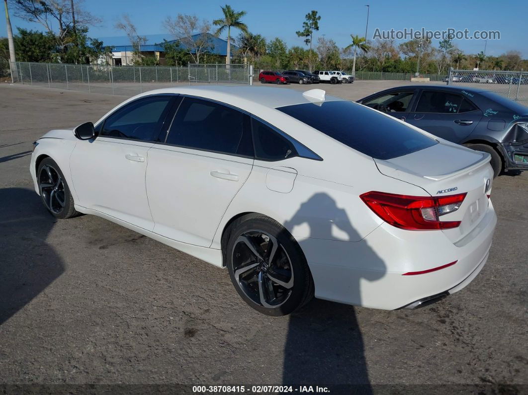 2019 Honda Accord Sport White vin: 1HGCV1F36KA161960