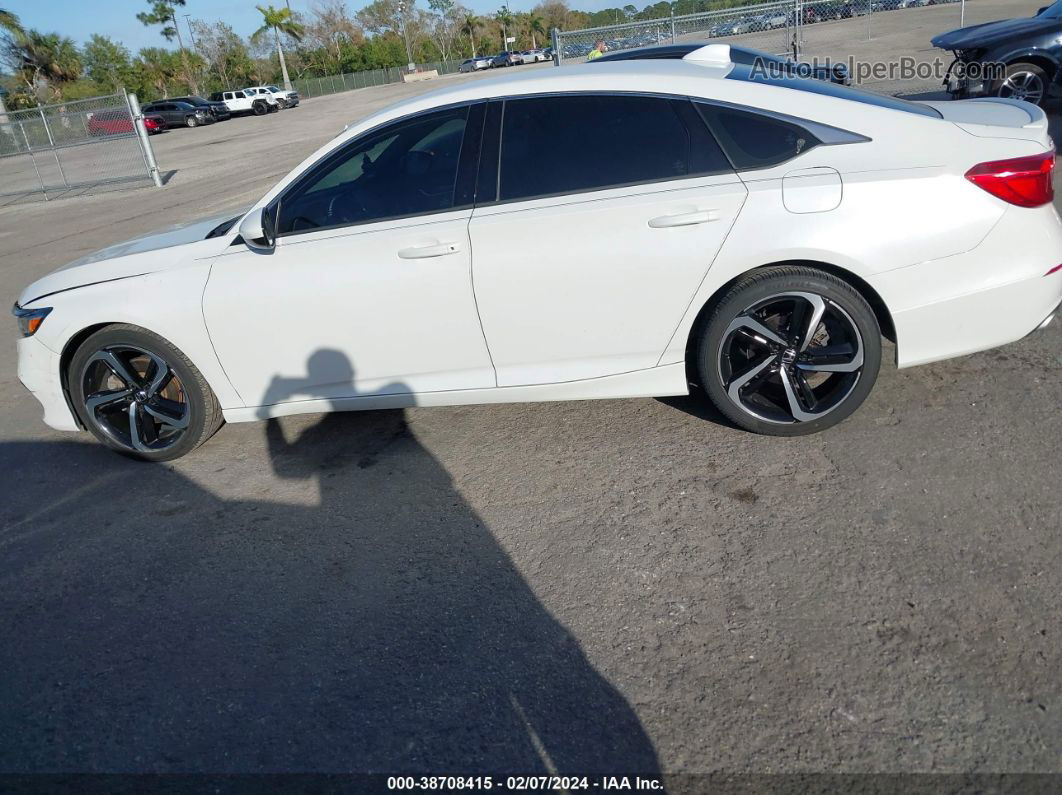 2019 Honda Accord Sport White vin: 1HGCV1F36KA161960