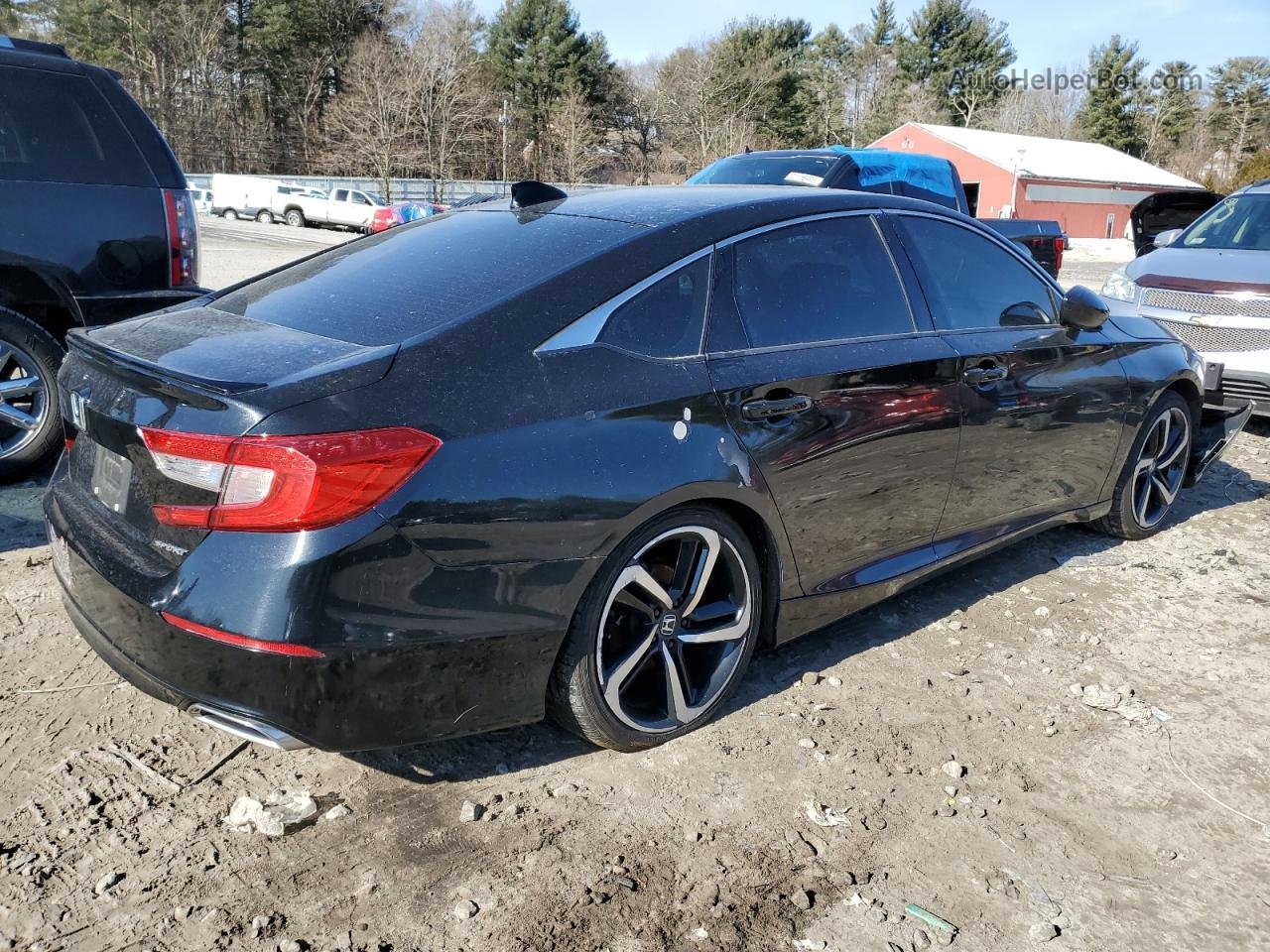 2019 Honda Accord Sport Черный vin: 1HGCV1F36KA171811