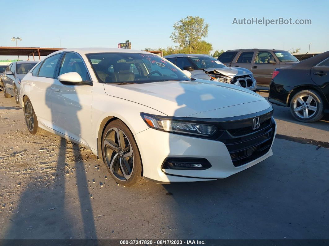 2019 Honda Accord Sport White vin: 1HGCV1F36KA172652