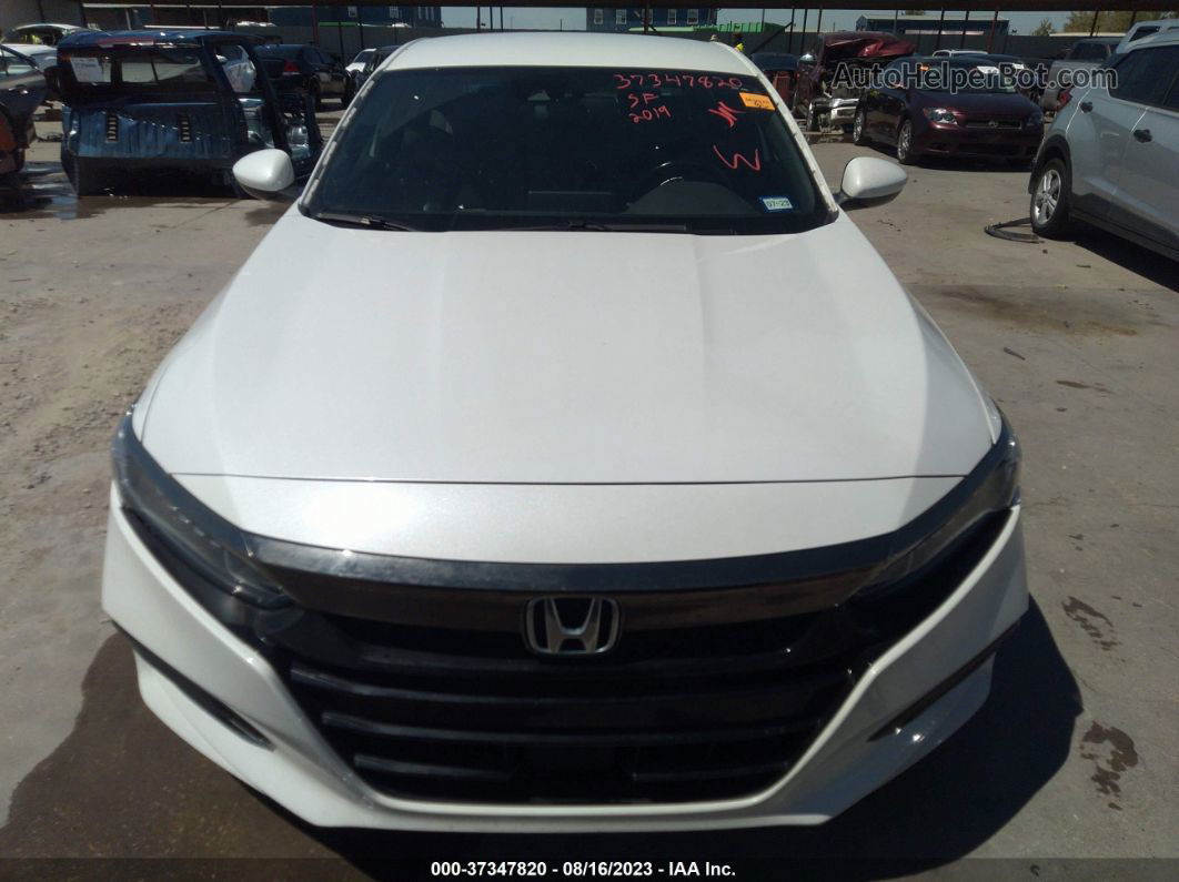 2019 Honda Accord Sport White vin: 1HGCV1F36KA172652