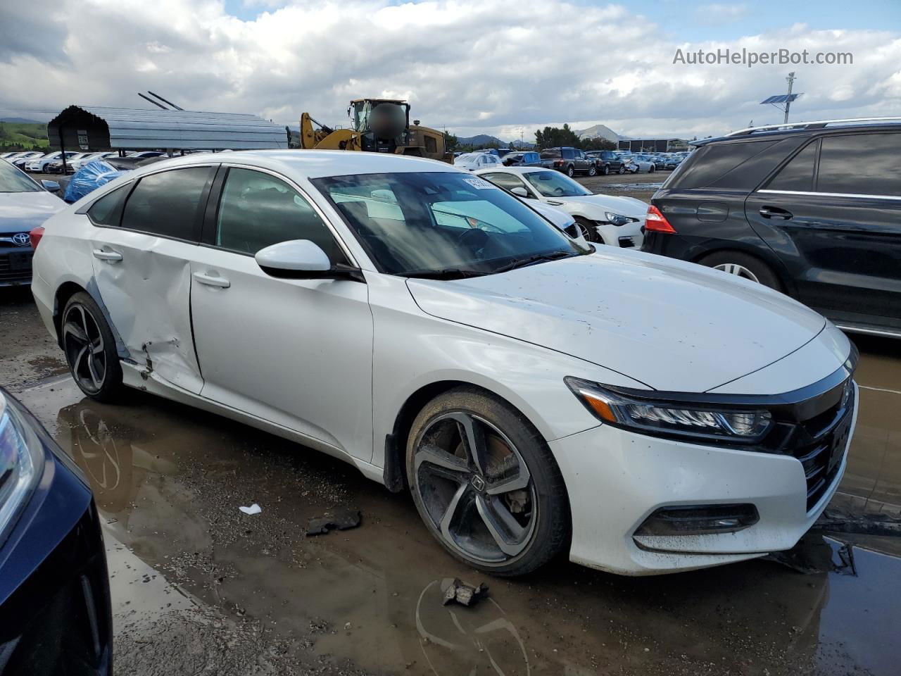 2019 Honda Accord Sport White vin: 1HGCV1F36KA175745