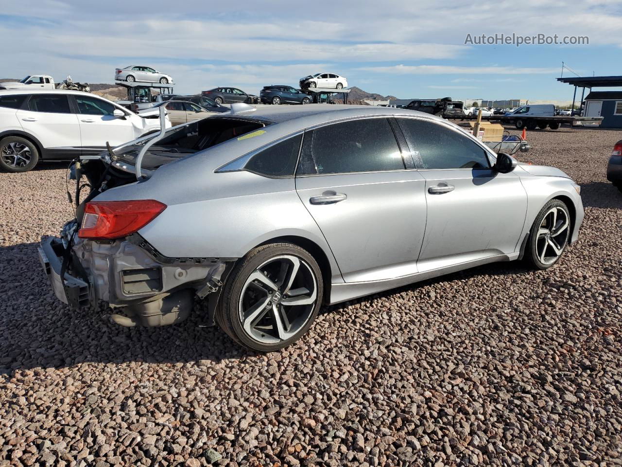 2019 Honda Accord Sport Silver vin: 1HGCV1F36KA176071