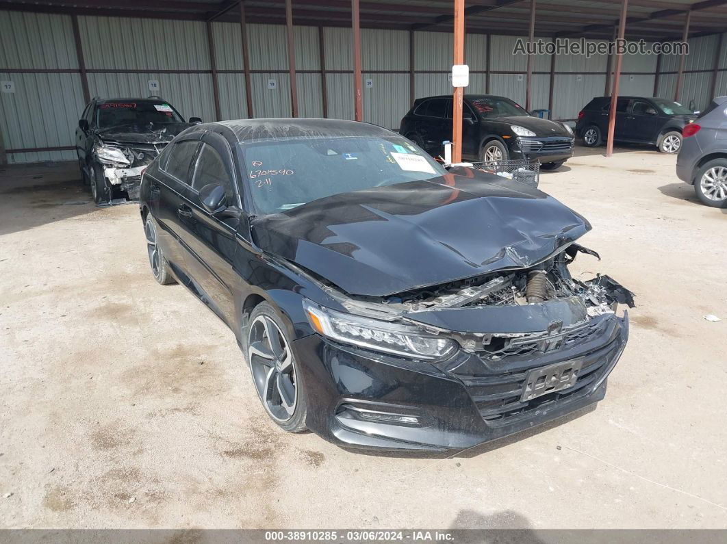 2018 Honda Accord Sport Black vin: 1HGCV1F37JA000970