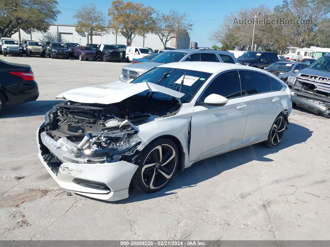 2018 Honda Accord Sport White vin: 1HGCV1F37JA060747