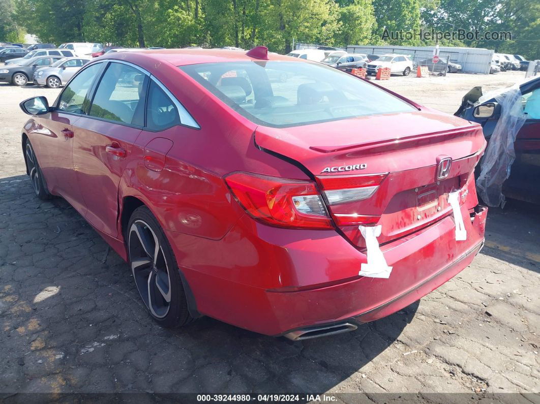 2018 Honda Accord Sport Red vin: 1HGCV1F37JA065544