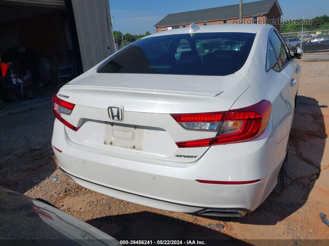 2018 Honda Accord Sport White vin: 1HGCV1F37JA088032