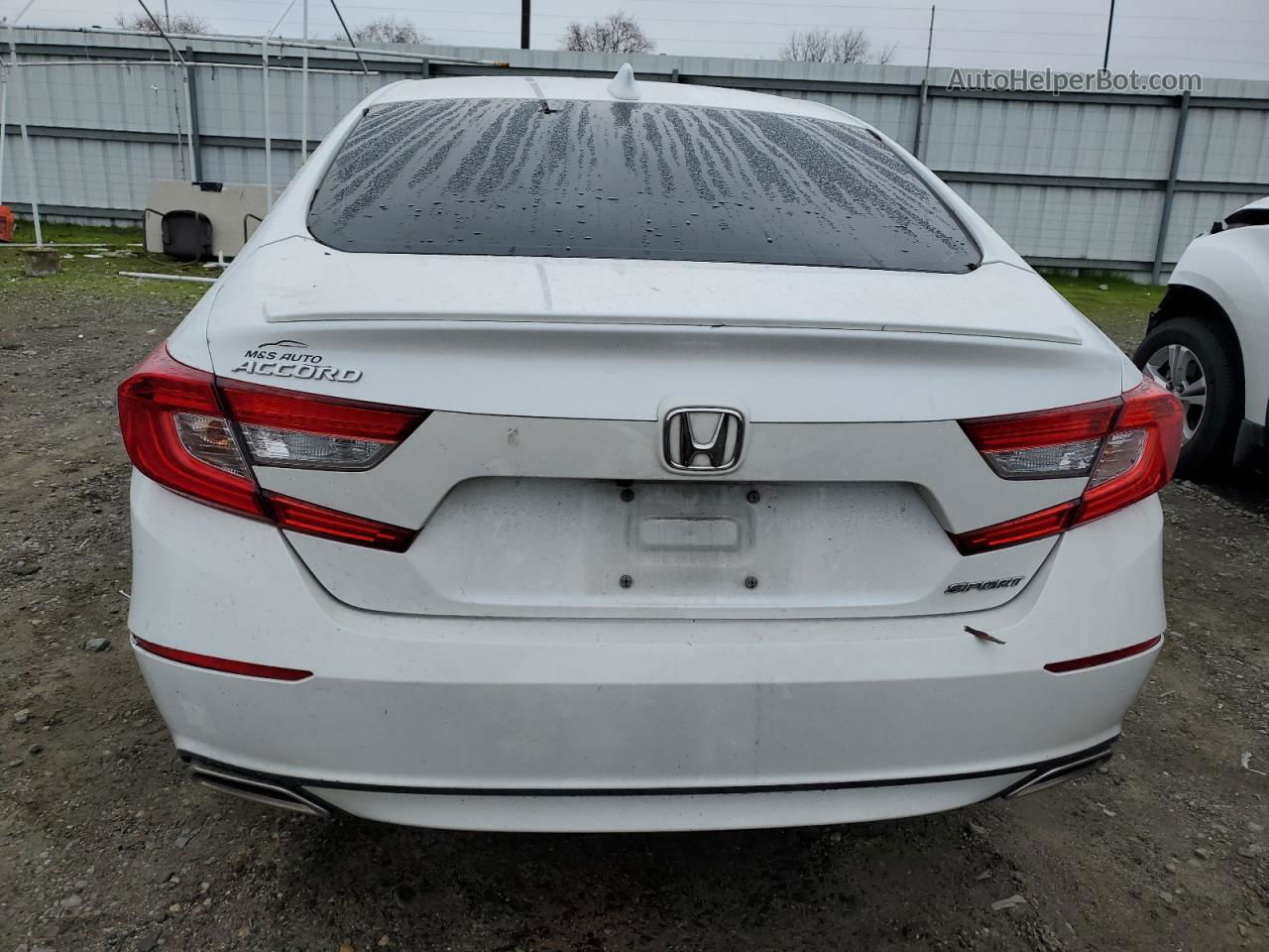 2018 Honda Accord Sport White vin: 1HGCV1F37JA095370