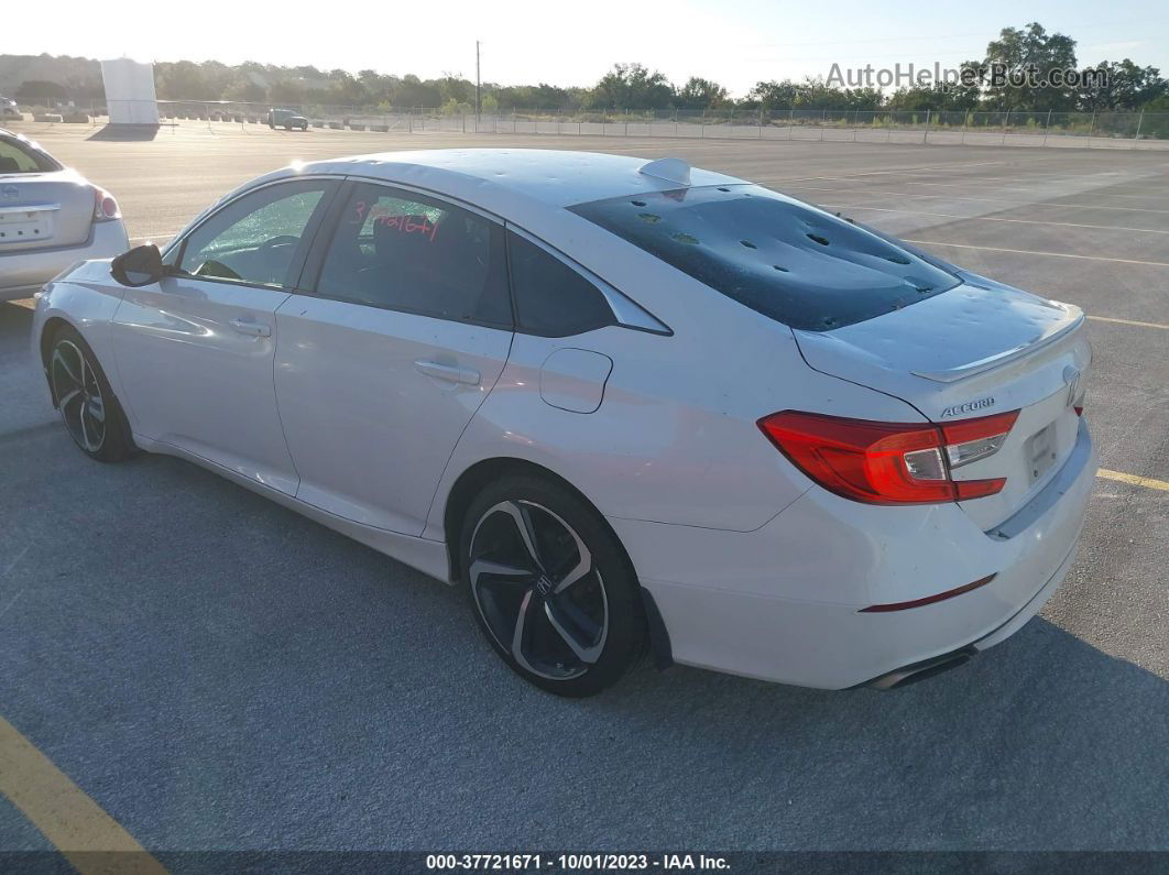 2018 Honda Accord Sport White vin: 1HGCV1F37JA102138