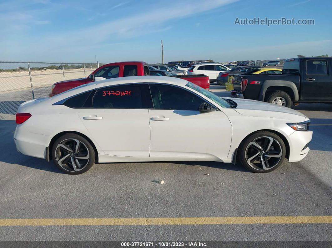 2018 Honda Accord Sport White vin: 1HGCV1F37JA102138