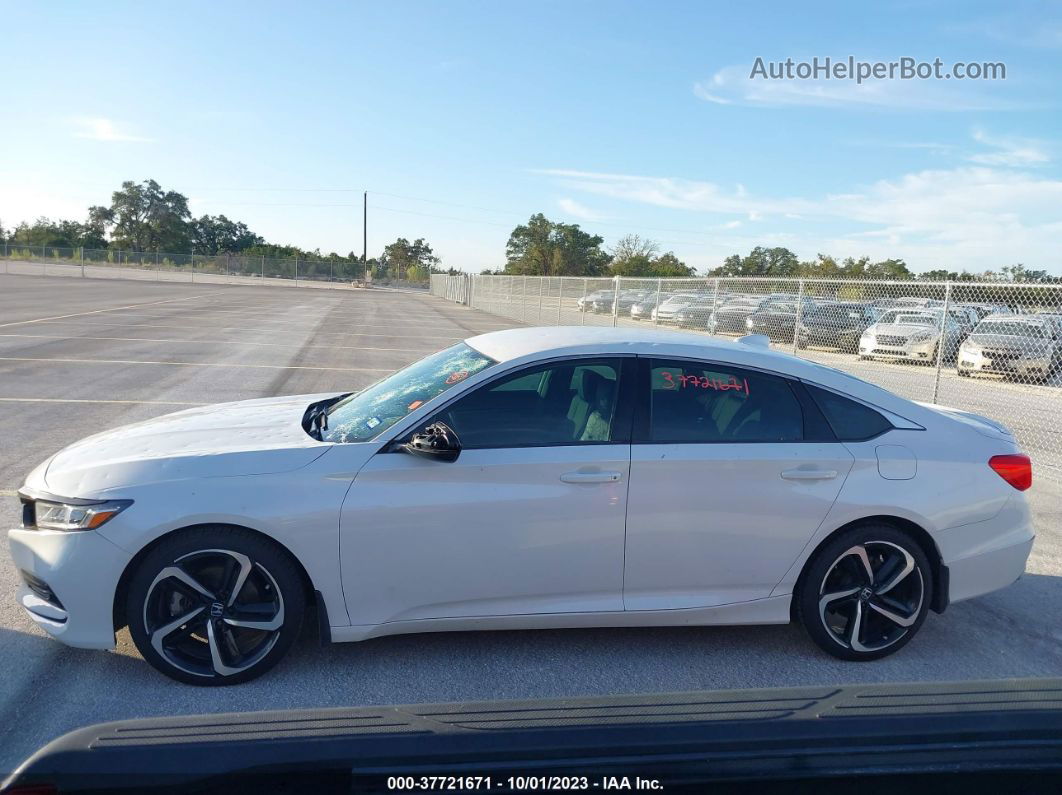 2018 Honda Accord Sport White vin: 1HGCV1F37JA102138