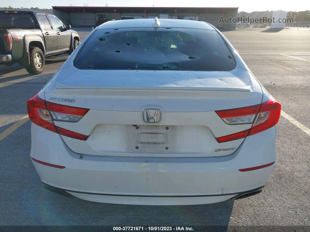 2018 Honda Accord Sport White vin: 1HGCV1F37JA102138