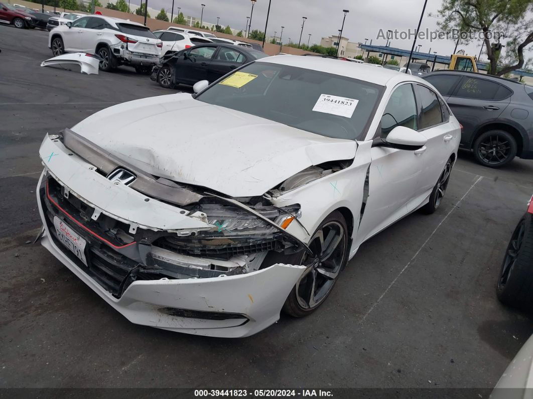 2018 Honda Accord Sport White vin: 1HGCV1F37JA122440